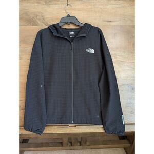 The North Face Tekware Grid Hoodie Men Medium Black Flash Dry Long Sleeve Zip-Up